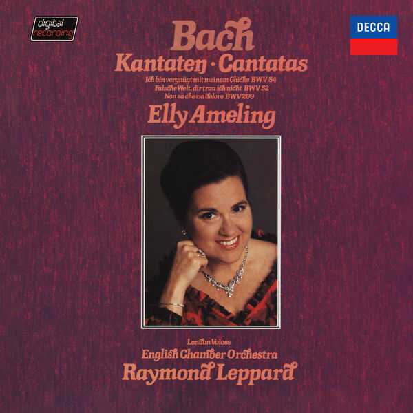 Elly Ameling: Bach  - Cantatas BWV 84, 52, 209 (FLAC)