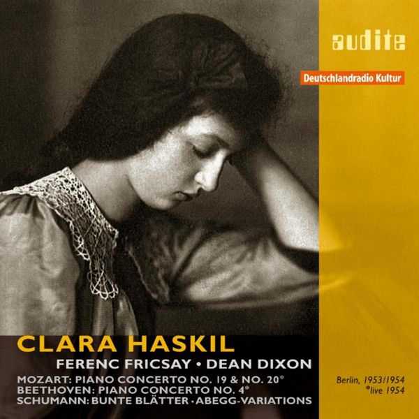 Clara Haskil: Mozart - Piano Concertos no.19 & 20; Beethoven - Piano Concerto no.4; Schumann - Bunte Blätter, Abegg, Variations (FLAC)