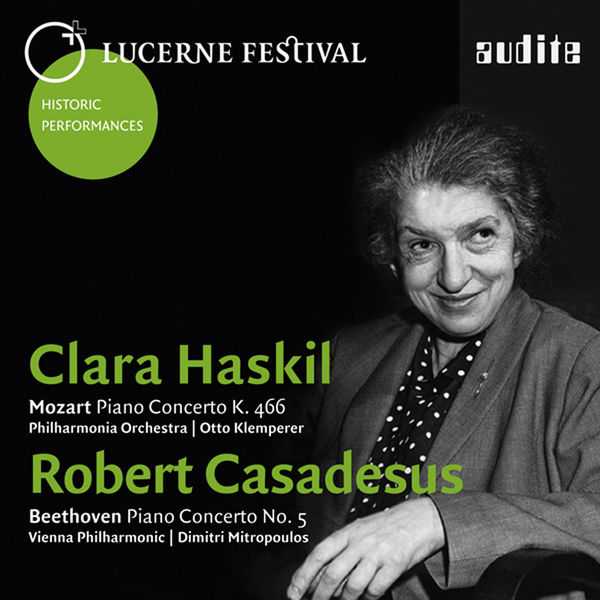 Clara Haskil: Mozart - Piano Concerto K.466; Robert Casadesus: Beethoven - Piano Concerto no.5 (FLAC)