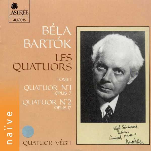 Végh Quartet: Béla Bartók - Les Quatuors vol.1 (FLAC)
