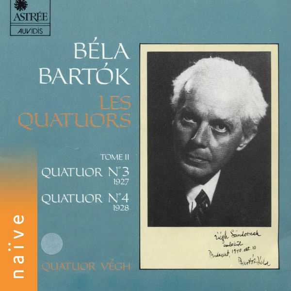 Végh Quartet: Béla Bartók - Les Quatuors vol.2 (FLAC)