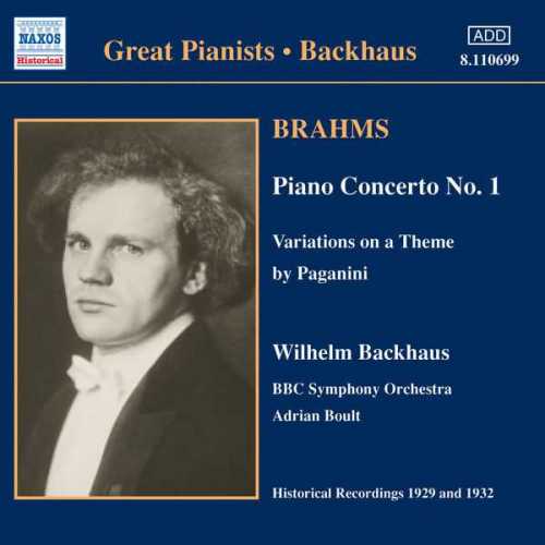 Great Pianists: Backhaus: Brahms - Piano Concerto no.1, Variations ...