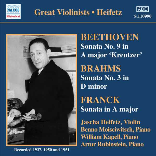 Great Violinists: Heifetz: Beethoven, Brahms, Franck - Violin Sonatas (FLAC)