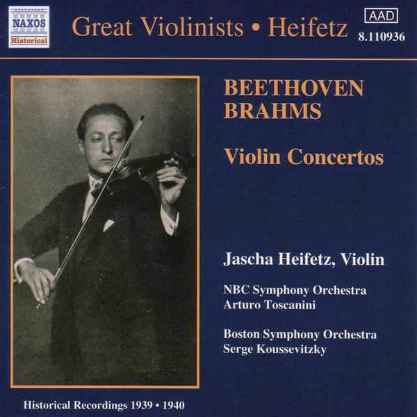 Great Violinists: Heifetz: Beethoven, Brahms - Violin Concertos (FLAC)