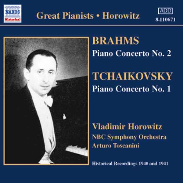 Great Pianists: Horowitz: Brahms - Piano Concerto no.2; Tchaikovsky - Piano Concerto no.1 (FLAC)