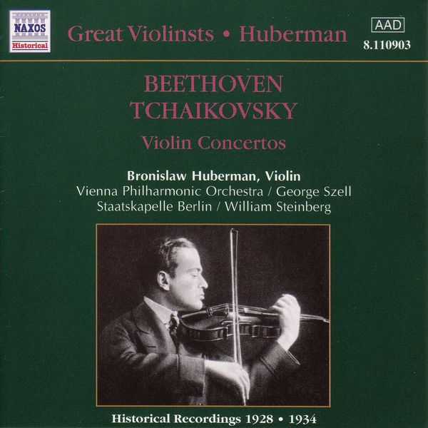 Great Violinists: Bronisław Huberman: Beethoven, Tchaikovsky - Violin Concertos (FLAC)