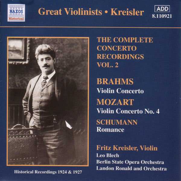 Great Violinists: Kreisler - The Complete Concerto Recordings vol.2 (FLAC)