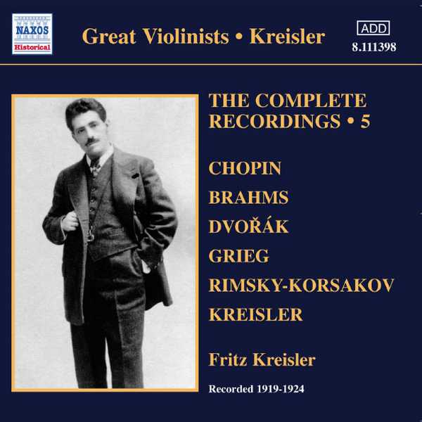 Great Violinists: Kreisler - The Complete Recordings vol.5 (FLAC)