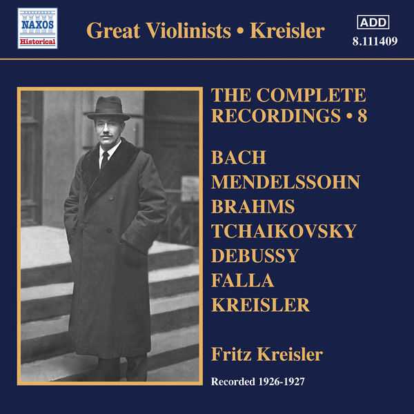 Great Violinists: Kreisler - The Complete Recordings vol.8 (FLAC)