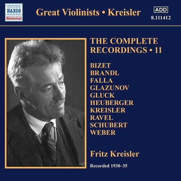 Great Violinists: Kreisler - The Complete Recordings vol.11 (FLAC)