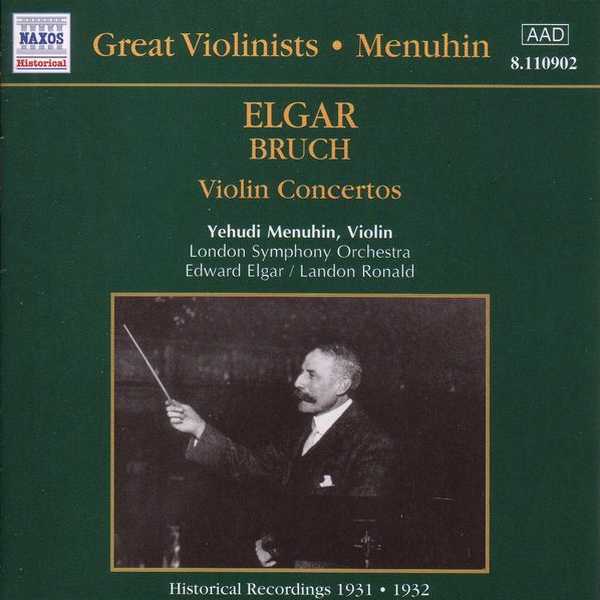 Great Violinists: Menuhin: Elgar, Bruch - Violin Concertos (FLAC)