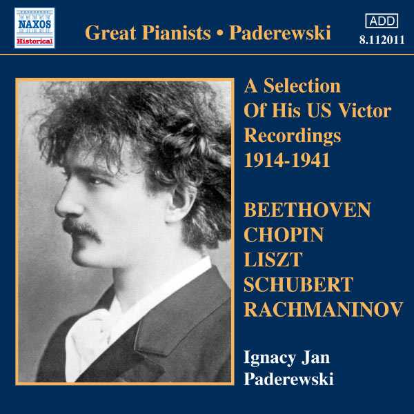 Great Pianists: Paderewski - A Selection of His US Victor Recordings 1914-1941 (FLAC)
