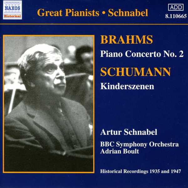 Great Pianists: Schnabel: Brahms - Piano Concerto no.2; Schumann - Kinderszenen (FLAC)