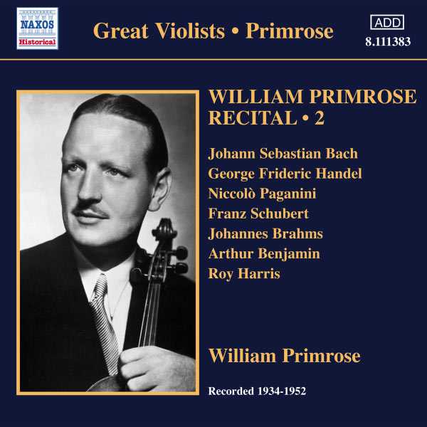 Great Violists: William Primrose Recital vol.2 (FLAC)