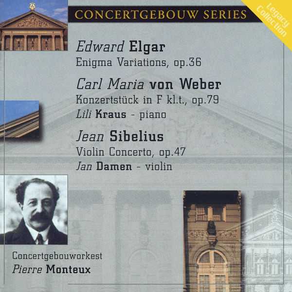 Monteux: Elgar - Enigma Variations; Weber - Konzertstück, Sibelius - Violin Concerto (FLAC)