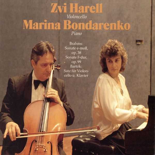 Zvi Harell, Marina Bondarenko: Brahms, Bartók - Cello Sonatas (FLAC)