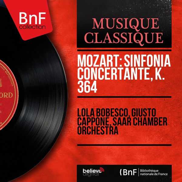 Lola Bobesco, Giusto Cappone: Mozart - Sinfonia Concertante K.364 (24/96 FLAC)