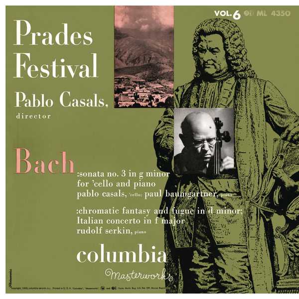 Casals: Bach - Sonata no.3, Chromatic Fantasy and Fugue, Italian Concerto (24/44 FLAC)