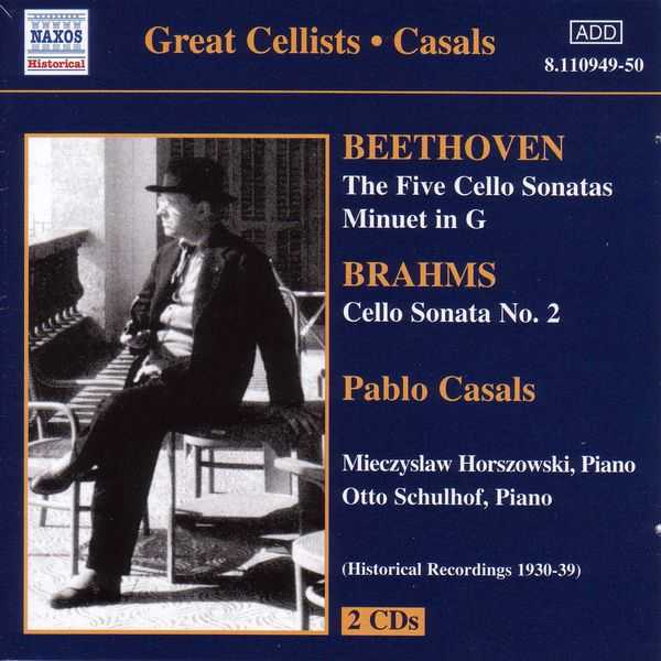 Casals: Beethoven - The Five Cello Sonatas, Minuet in G; Brahms - Cello Sonata no.2 (FLAC)