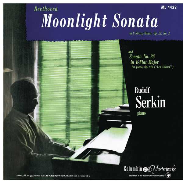 Serkin: Beethoven - Sonatas no.14 "Moonlight", no.26 "Les Adieux" & no.23 "Appassionata" (24/44 FLAC)