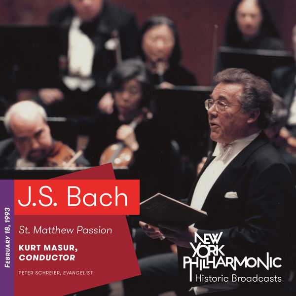 Schreier, Masur: Bach - St. Matthew Passion. Recorded 1993 (FLAC)