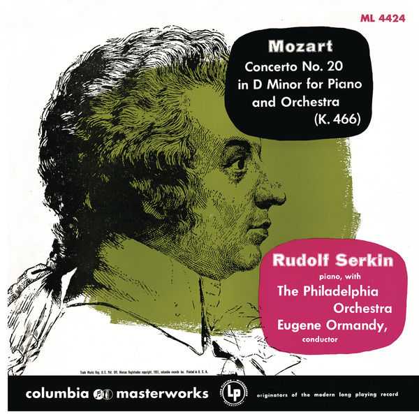 Serkin, Ormandy, Casals: Mozart - Piano Concerto no.20 & 22 (24/44 FLAC)