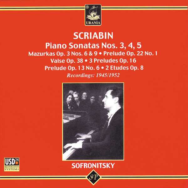 Vladimir Sofronitsky: Scriabin - Piano Sonatas no.3, 4 & 5 (FLAC)