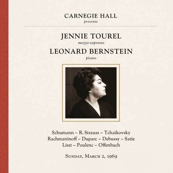 Carnegie Hall presents Jennie Tourel, Leonard Bernstein 1969 (24/44 FLAC)