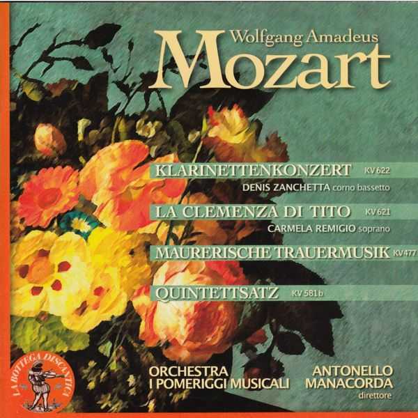 Manacorda: Mozart - Klarinettenkonzert, La Clemenza di Tito, Maurerische Trauermusik, Quintettsatz (FLAC)